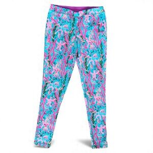 Lily Pulitzer Vibrant Floral Patterned Leggings (12-14)